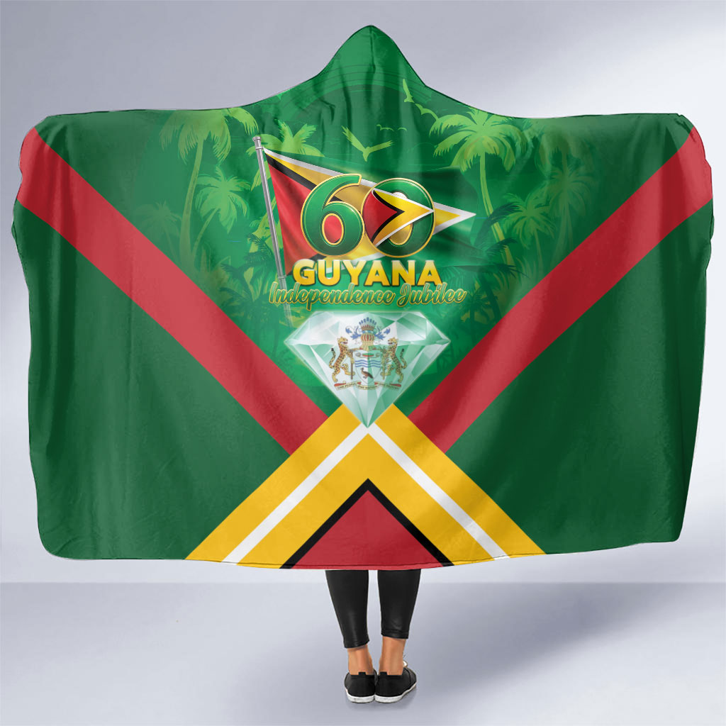 Guyana 60th Independence Diamond Jubilee Hooded Blanket