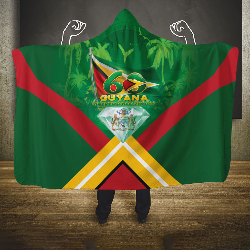 Guyana 60th Independence Diamond Jubilee Hooded Blanket