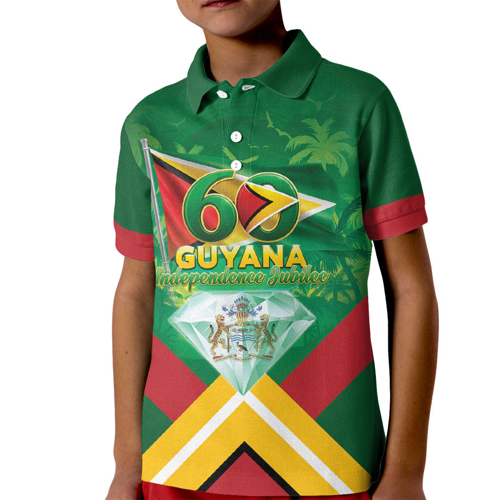 Guyana 60th Independence Diamond Jubilee Kid Polo Shirt