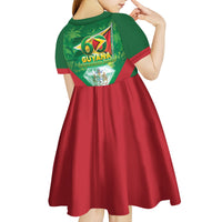 Guyana 60th Independence Diamond Jubilee Kid Short Sleeve Dress