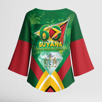Guyana 60th Independence Diamond Jubilee Kimono Sleeve Blouse