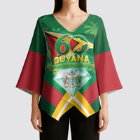 Guyana 60th Independence Diamond Jubilee Kimono Sleeve Blouse