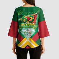 Guyana 60th Independence Diamond Jubilee Kimono Sleeve Blouse