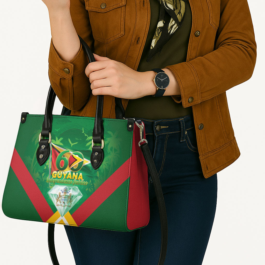 Guyana 60th Independence Diamond Jubilee Leather Bag