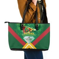 Guyana 60th Independence Diamond Jubilee Leather Tote Bag