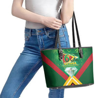 Guyana 60th Independence Diamond Jubilee Leather Tote Bag