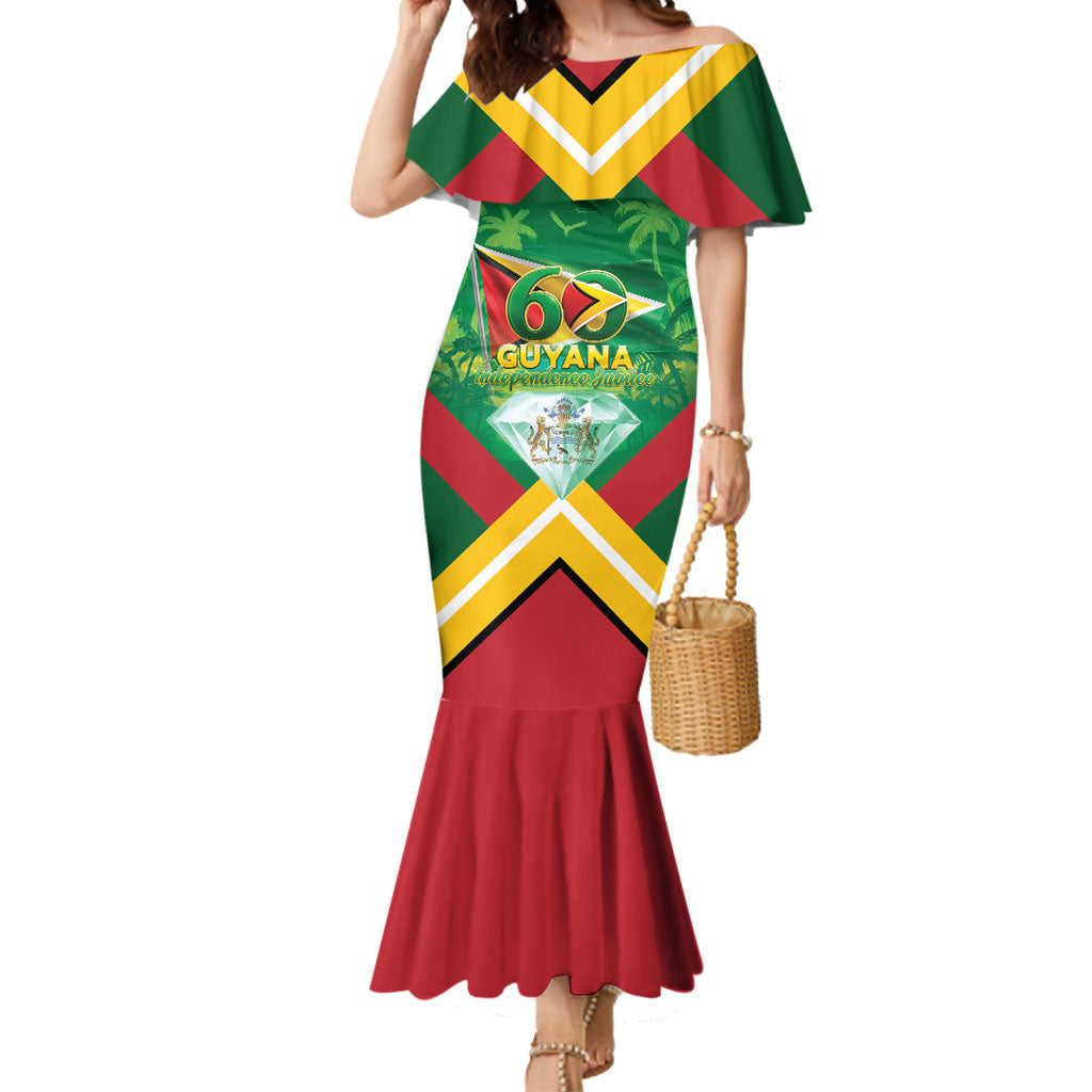 Guyana 60th Independence Diamond Jubilee Mermaid Dress