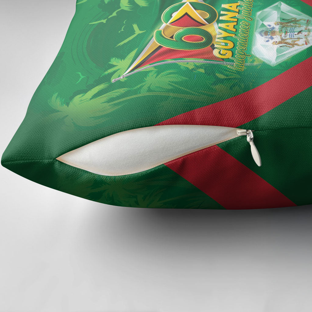 Guyana 60th Independence Diamond Jubilee Pillow Cover