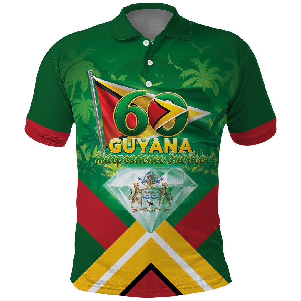 Guyana 60th Independence Diamond Jubilee Polo Shirt