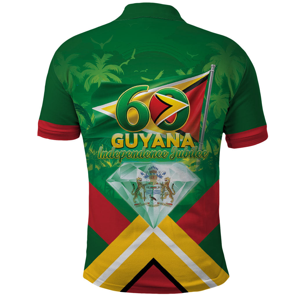 Guyana 60th Independence Diamond Jubilee Polo Shirt