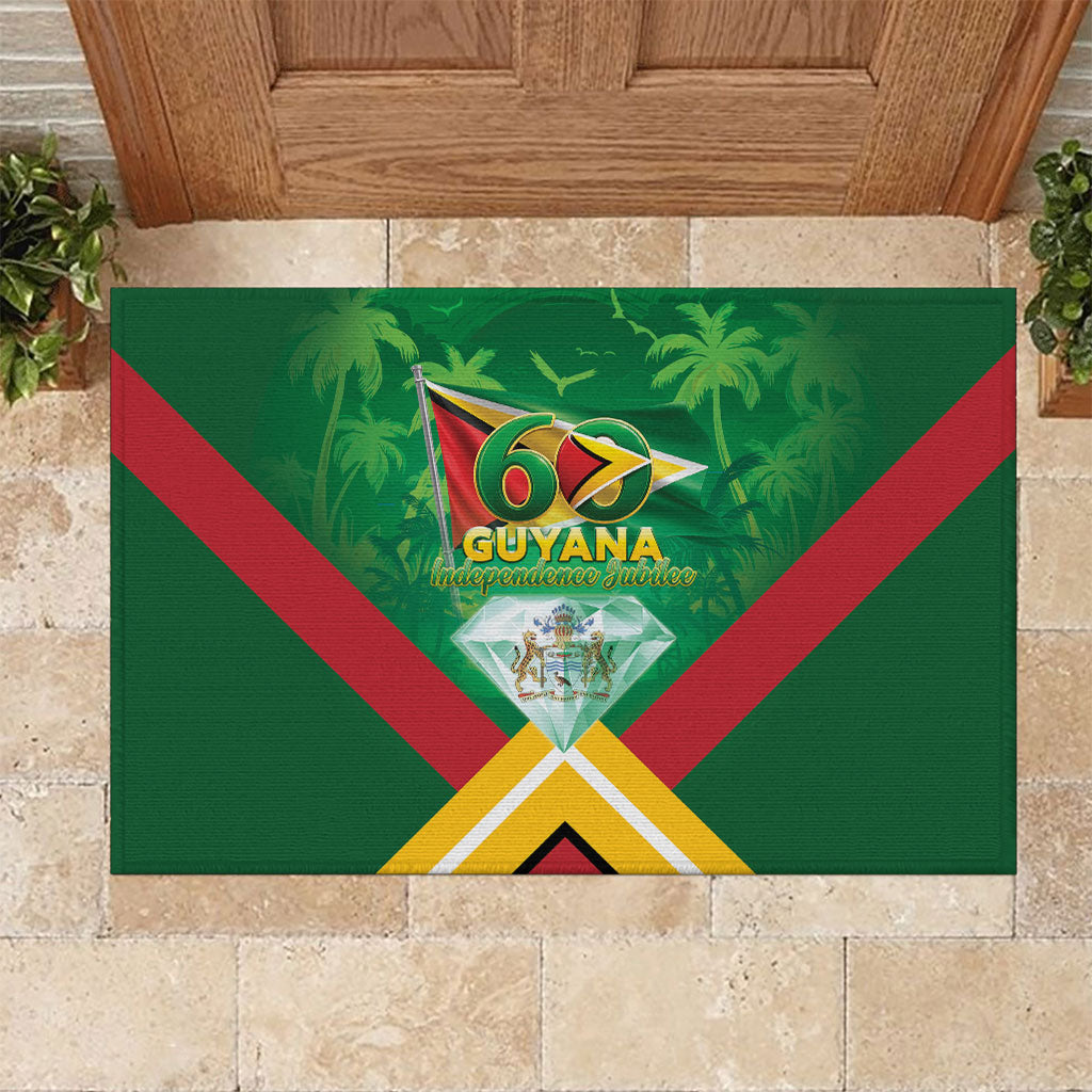 Guyana 60th Independence Diamond Jubilee Rubber Doormat