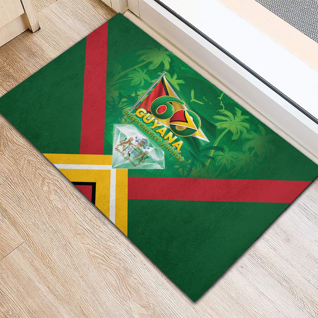 Guyana 60th Independence Diamond Jubilee Rubber Doormat