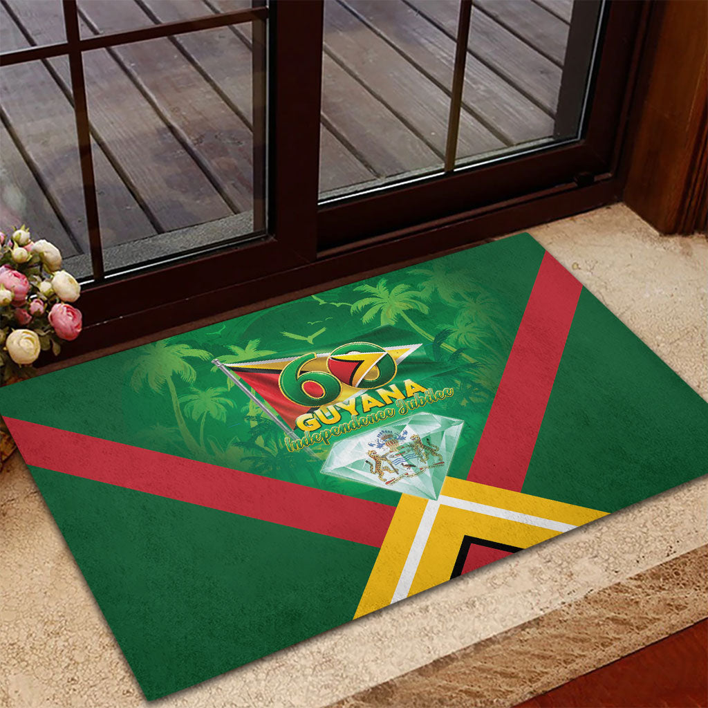 Guyana 60th Independence Diamond Jubilee Rubber Doormat