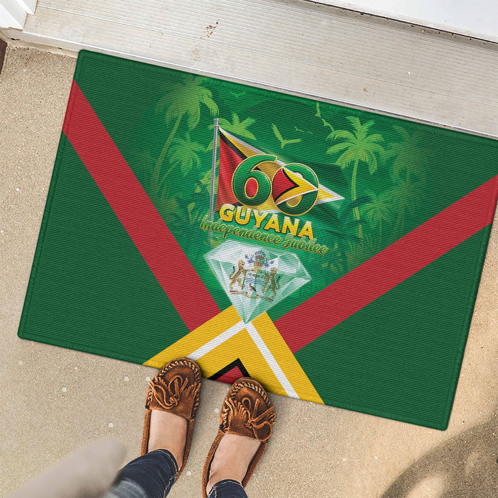 Guyana 60th Independence Diamond Jubilee Rubber Doormat