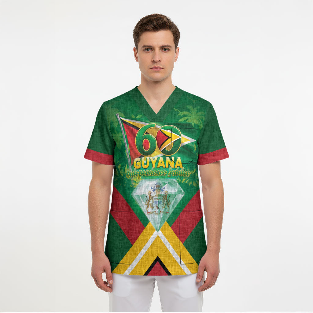 Guyana 60th Independence Diamond Jubilee Scrub Top