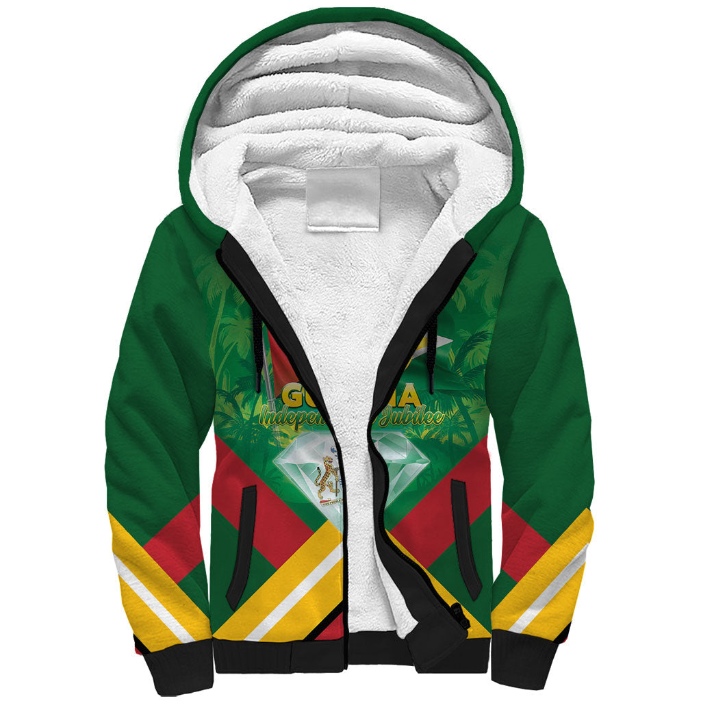 Guyana 60th Independence Diamond Jubilee Sherpa Hoodie
