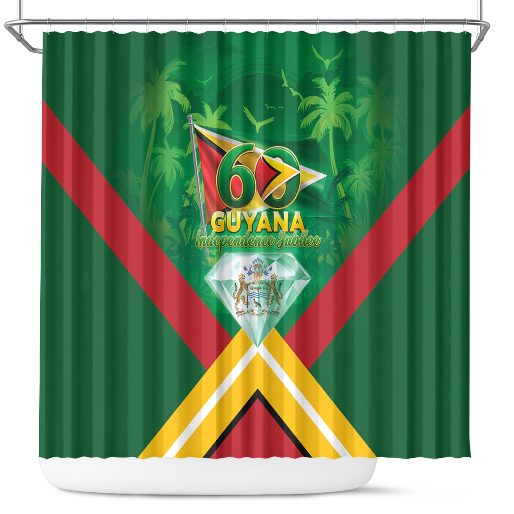 Guyana 60th Independence Diamond Jubilee Shower Curtain