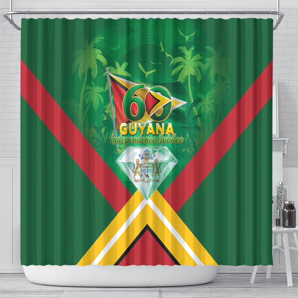 Guyana 60th Independence Diamond Jubilee Shower Curtain
