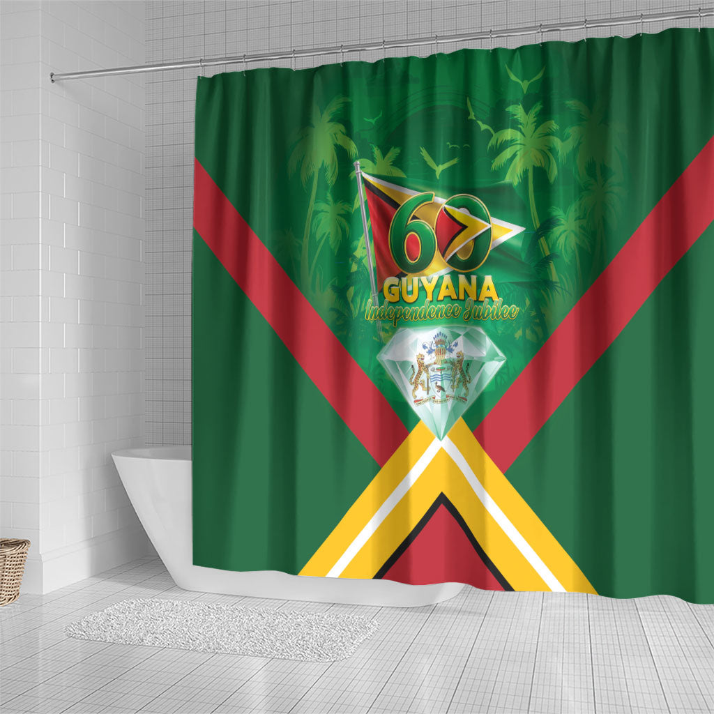 Guyana 60th Independence Diamond Jubilee Shower Curtain