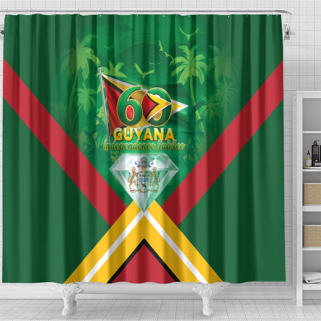Guyana 60th Independence Diamond Jubilee Shower Curtain