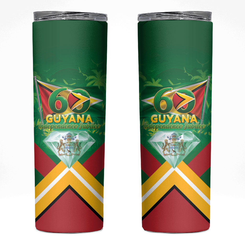 Guyana 60th Independence Diamond Jubilee Skinny Tumbler
