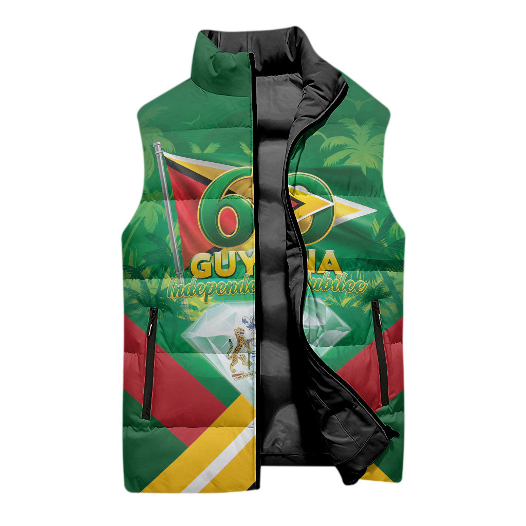 Guyana 60th Independence Diamond Jubilee Sleeveless Puffer Jacket