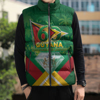 Guyana 60th Independence Diamond Jubilee Sleeveless Puffer Jacket