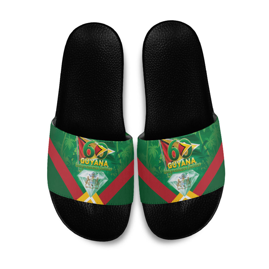 Guyana 60th Independence Diamond Jubilee Slide Sandals