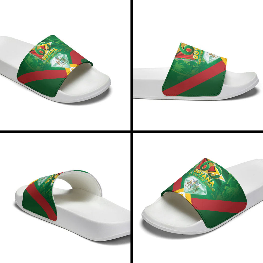 Guyana 60th Independence Diamond Jubilee Slide Sandals