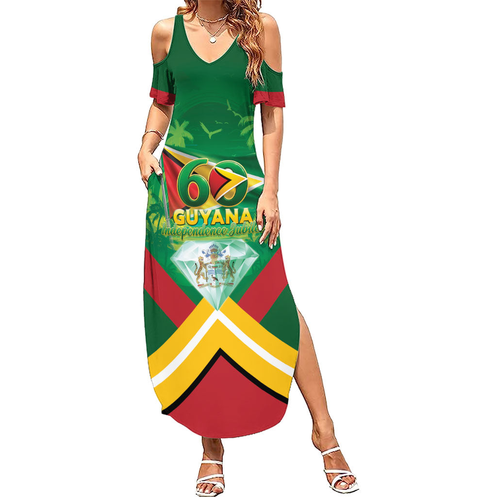 Guyana 60th Independence Diamond Jubilee Summer Maxi Dress