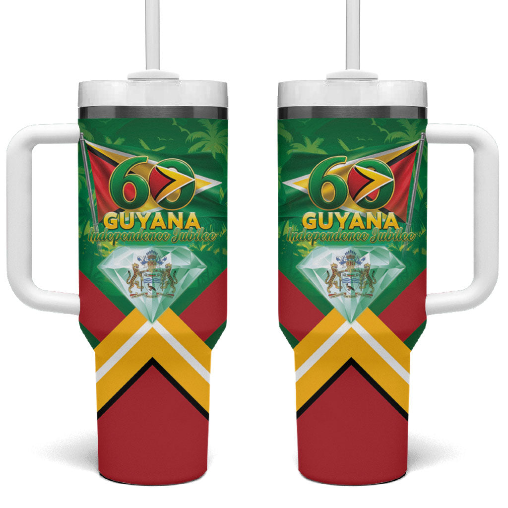 Guyana 60th Independence Diamond Jubilee Tumbler With Handle