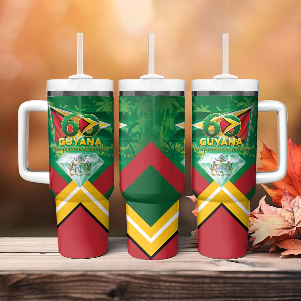 Guyana 60th Independence Diamond Jubilee Tumbler With Handle