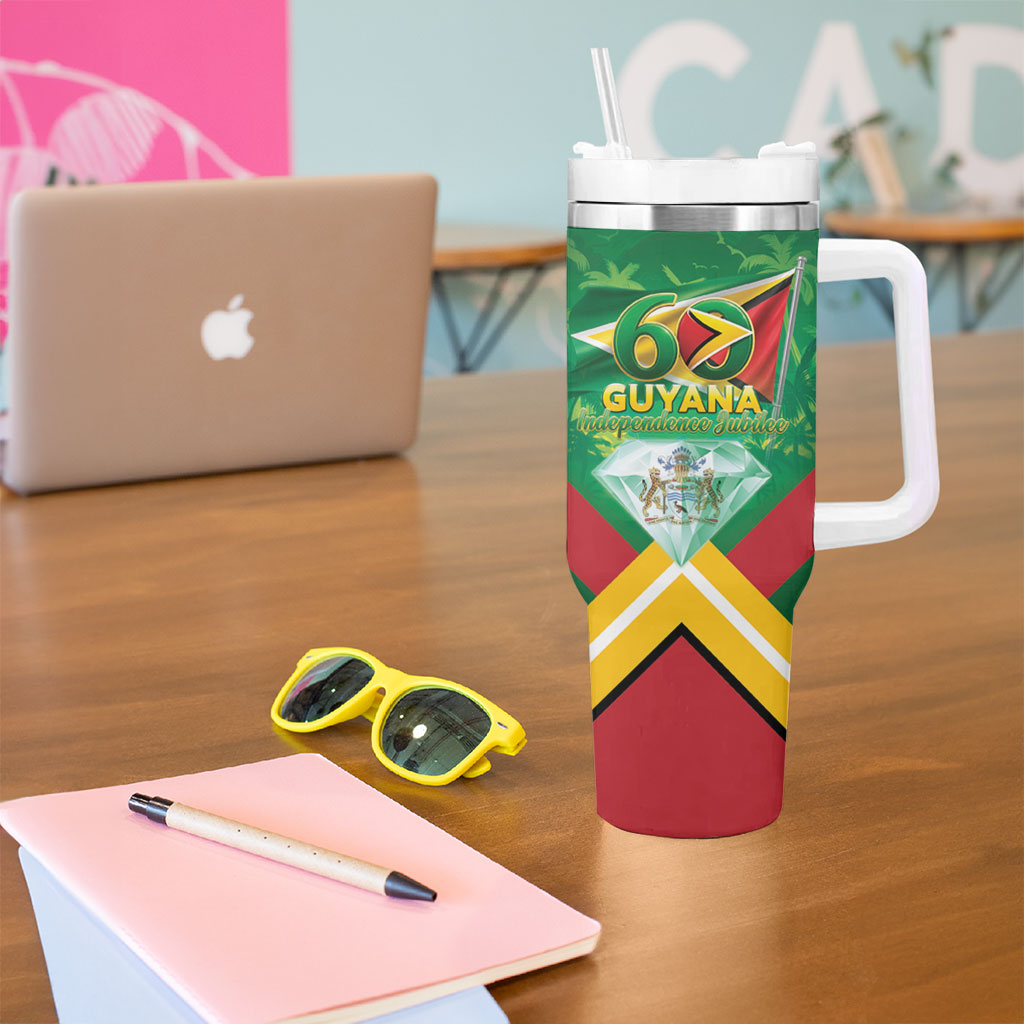 Guyana 60th Independence Diamond Jubilee Tumbler With Handle