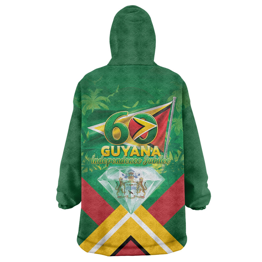 Guyana 60th Independence Diamond Jubilee Wearable Blanket Hoodie