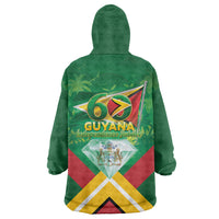 Guyana 60th Independence Diamond Jubilee Wearable Blanket Hoodie