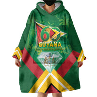 Guyana 60th Independence Diamond Jubilee Wearable Blanket Hoodie