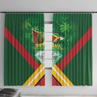 Guyana 60th Independence Diamond Jubilee Window Curtain