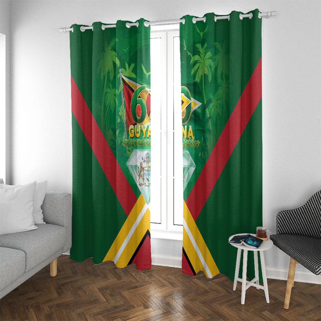 Guyana 60th Independence Diamond Jubilee Window Curtain