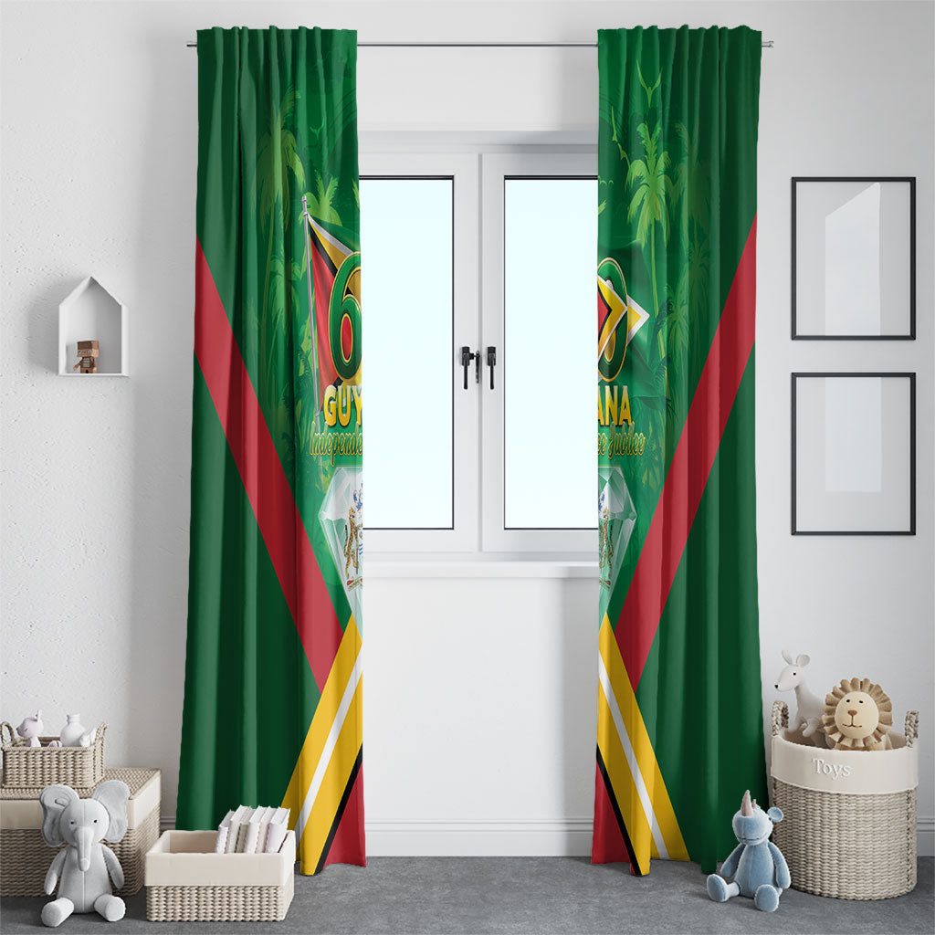 Guyana 60th Independence Diamond Jubilee Window Curtain