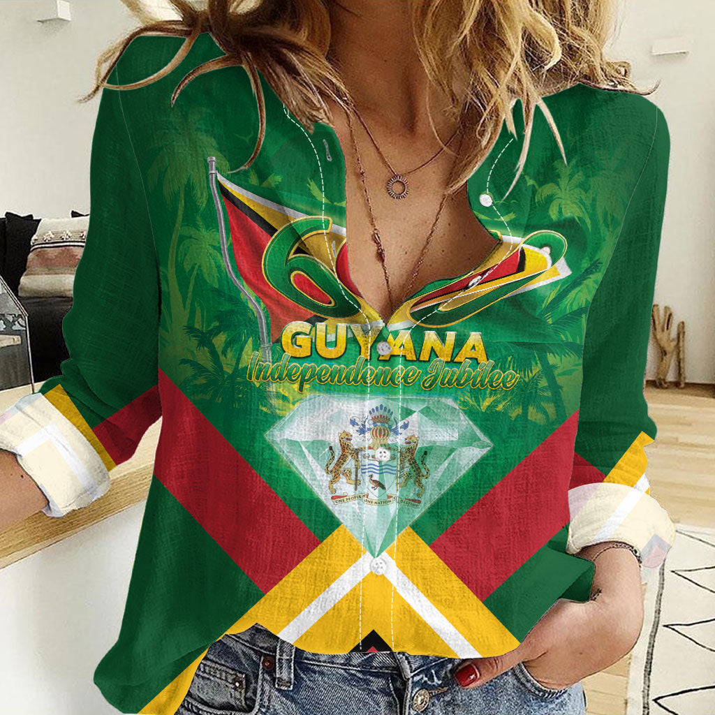 Guyana 60th Independence Diamond Jubilee Women Casual Shirt
