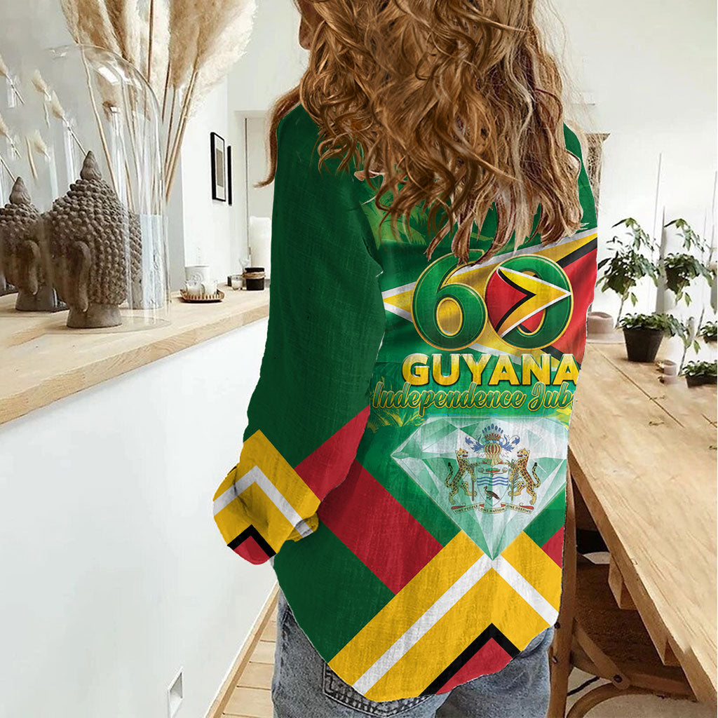 Guyana 60th Independence Diamond Jubilee Women Casual Shirt