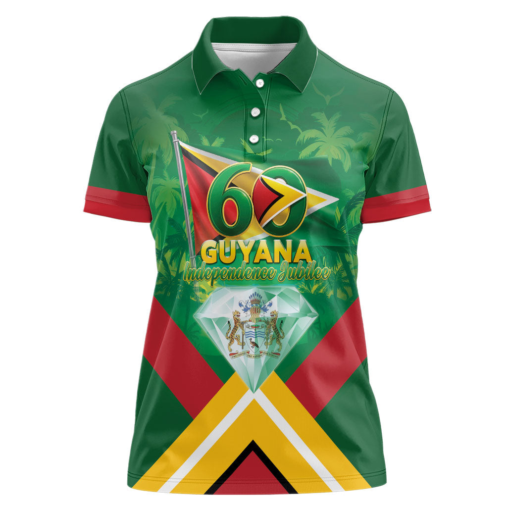 Guyana 60th Independence Diamond Jubilee Women Polo Shirt