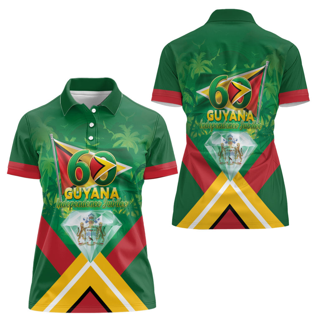 Guyana 60th Independence Diamond Jubilee Women Polo Shirt