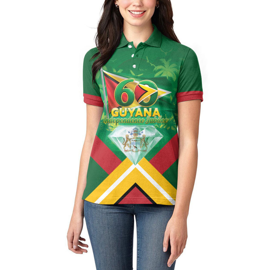 Guyana 60th Independence Diamond Jubilee Women Polo Shirt
