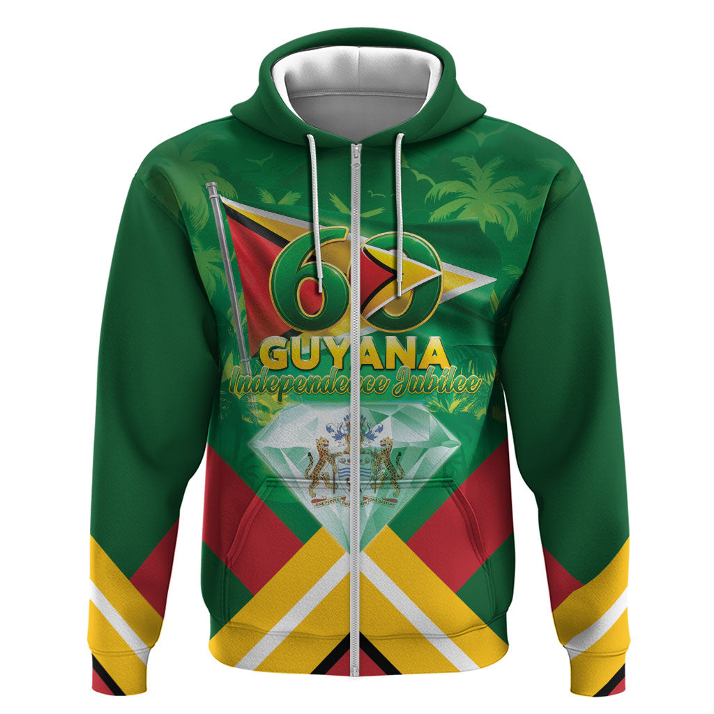 Guyana 60th Independence Diamond Jubilee Zip Hoodie