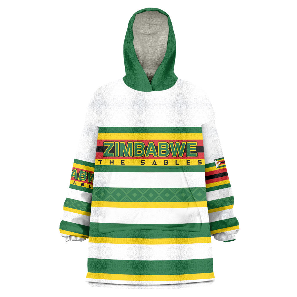 Zimbabwe Rugby Custom Kid Wearable Blanket Hoodie Sables National Pride