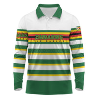 Zimbabwe Rugby Custom Long Sleeve Polo Shirt Sables National Pride