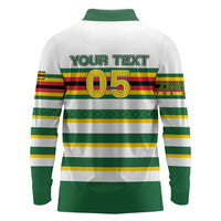 Zimbabwe Rugby Custom Long Sleeve Polo Shirt Sables National Pride