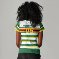 Zimbabwe Rugby Custom Women V-Neck T-Shirt Sables National Pride