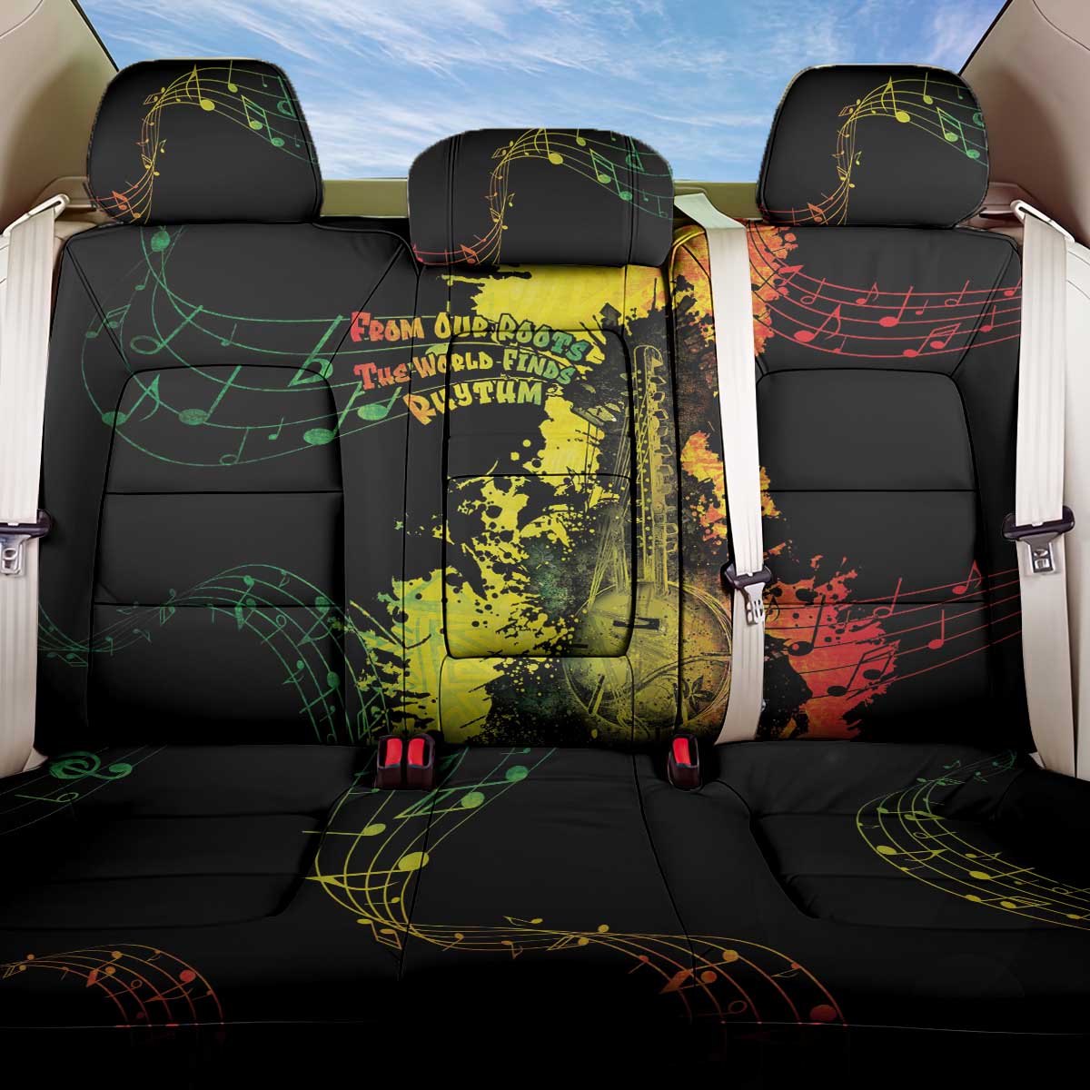 Afro Music Pride Back Car Seat Cover From Our Roots The World Finds Rhythm - Wonder Print Shop